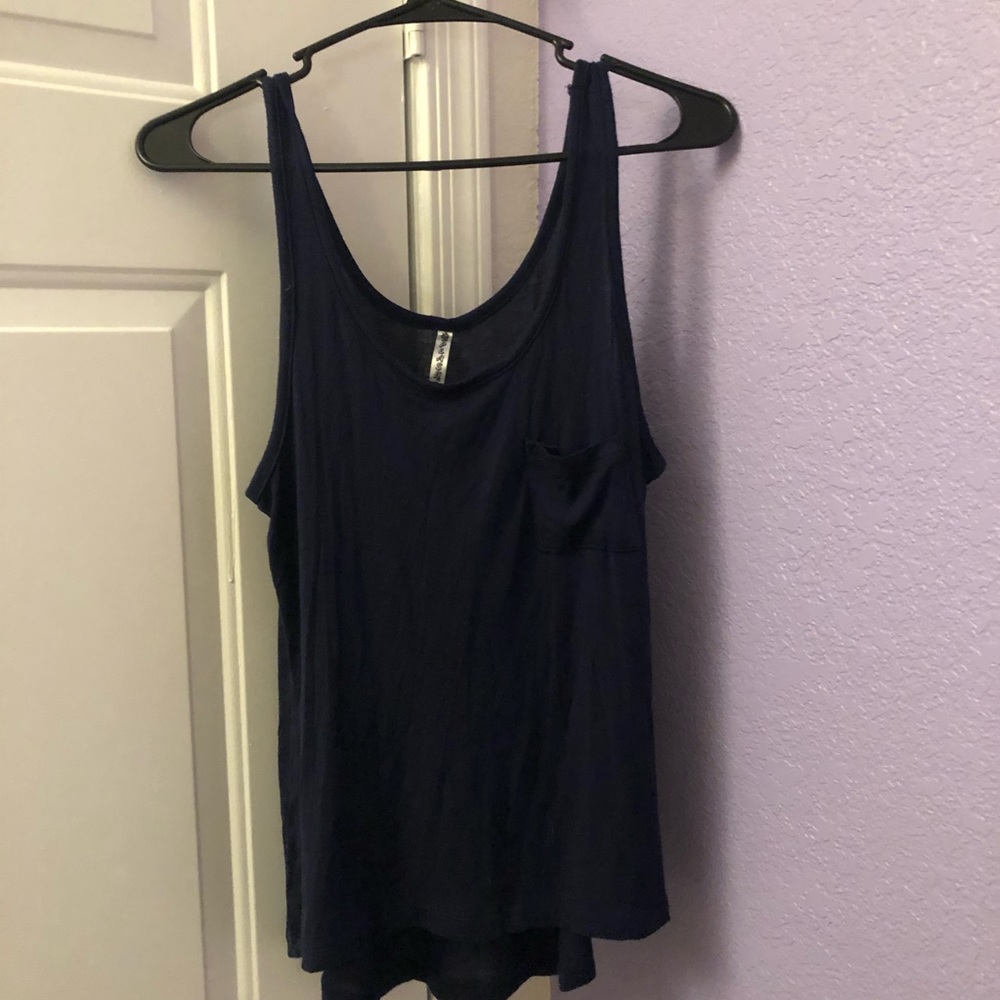 Splash navy blue tank